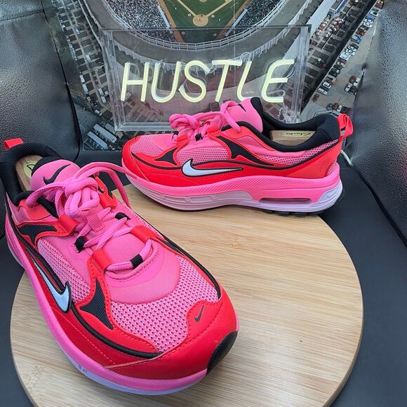 Nike Air Max Bliss Shoes Women's 10.5 Laser Pink/White/Solar Red Run - Picture 5 of 10